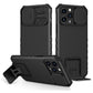 iPhone 14 6.1" Easy Viewing Kickstand Camera Protection Hybrid Case Cover - Black
