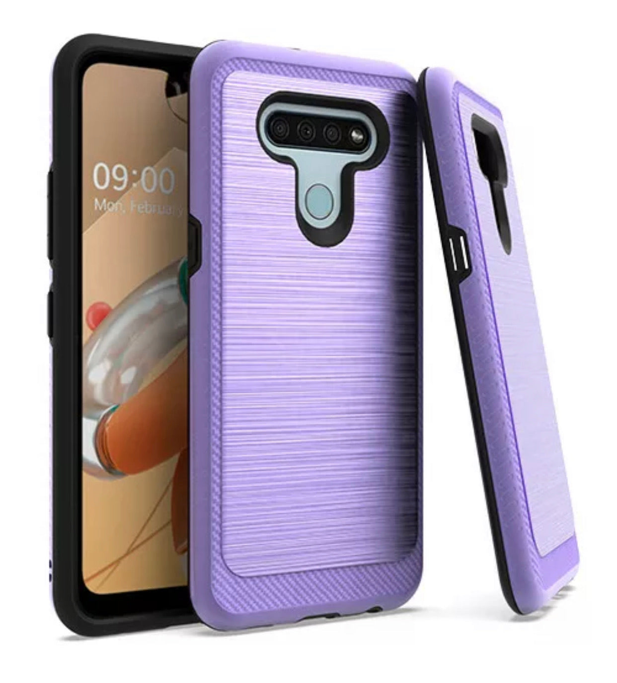 LG K51 Brushed Metallic Hybrid Case