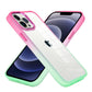 iPhone 14 PRO MAX 6.7" Radiant Two Tone Transparent Thick Hybrid Case Cover - Hot Pink/Teal