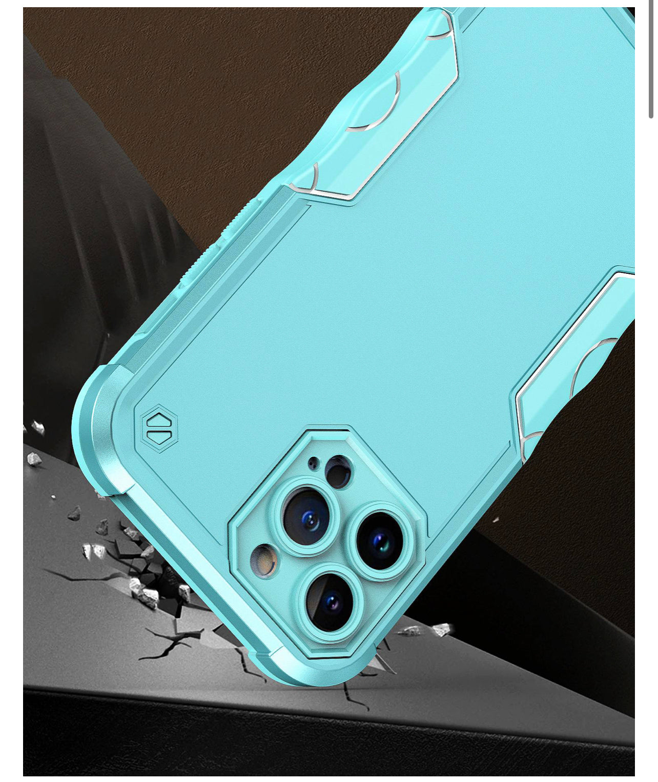 iPhone 14 6.1" Exquisite Tough Shockproof Hybrid Case Cover - Teal
