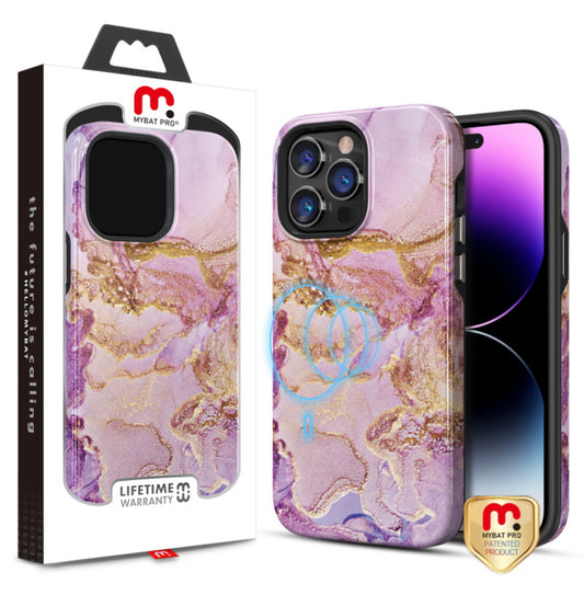 MyBat Pro Fuse Series MagSafe Case for Apple iPhone 14 Pro Max (6.7) - Purple Marble