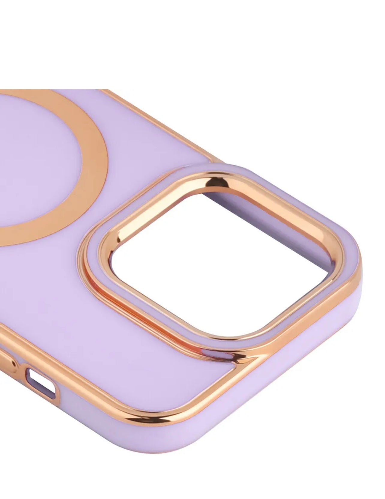 For Apple iPhone 14 Pro - TPU Impact Rugged MagSafe Cover Case w/Gold Bumper