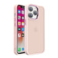iPhone 14 PRO MAX 6.7" Acrylic Metal Button Hybrid Case Cover
