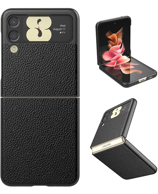 Samsung Galaxy Z Flip 3 Leather PC Cover