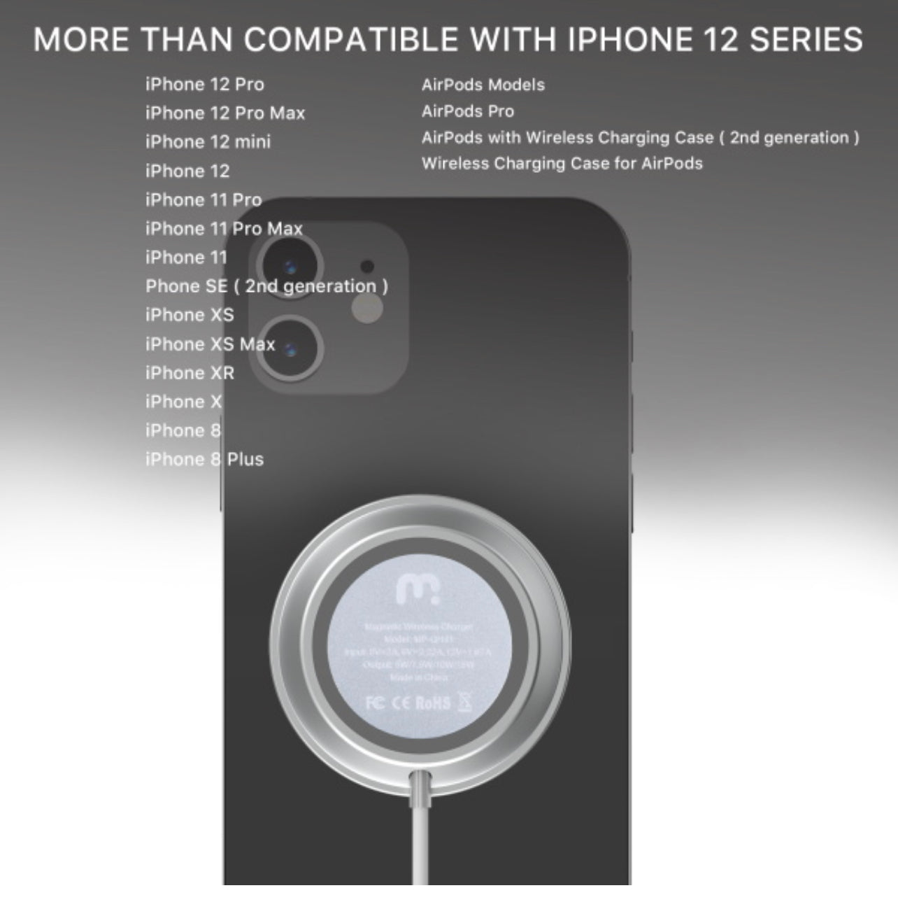 Magnetic Universal Wireless Charger – Magsafe Compatable