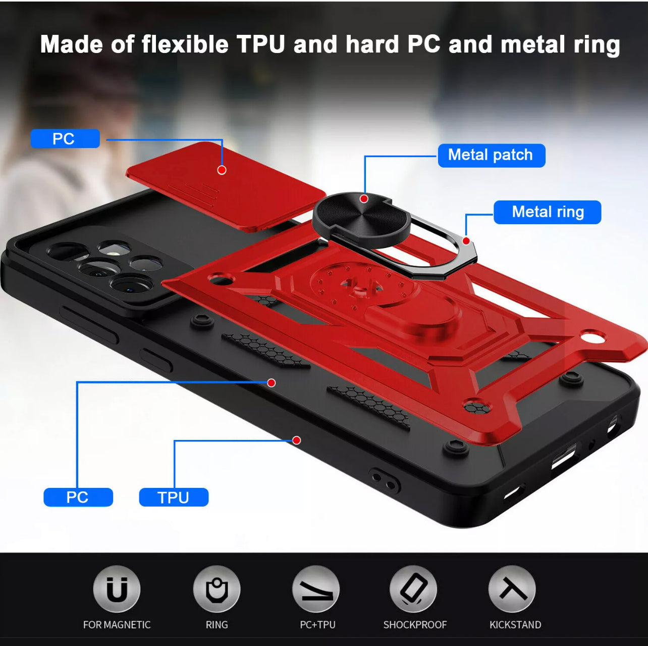 Samsung Galaxy A12 Ring Stand Case