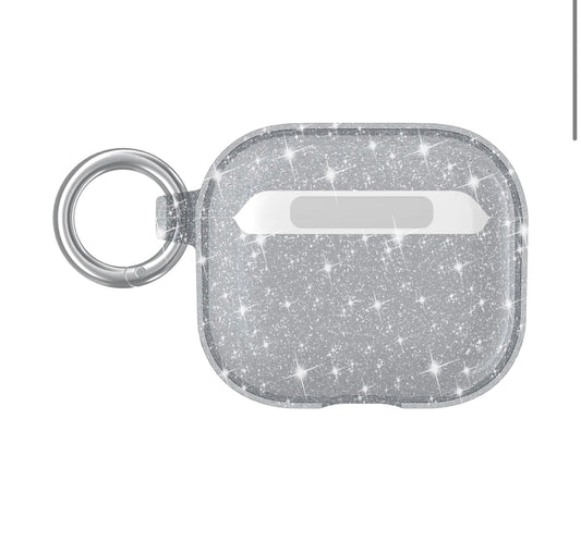 AirPods 3 Glitter Shimmer Transparent Hybrid Case Cover - Smoke