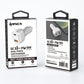Universal QC3.0 + PD 18W Single White Car Adapter with DUAL ports