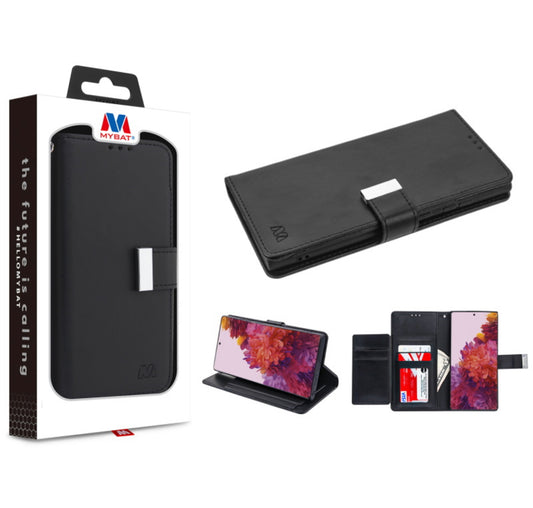 MyBat MyJacket Wallet Xtra Series for Samsung Galaxy S22 Ultra - Black / Black