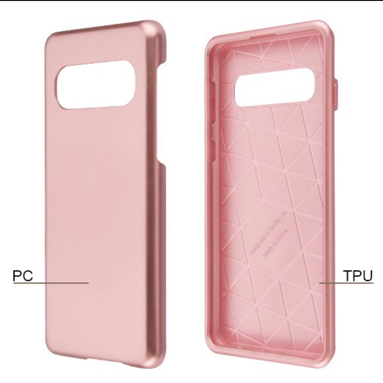 Rose Gold/Metallic Rose Gold Fuse Hybrid Protector Cover