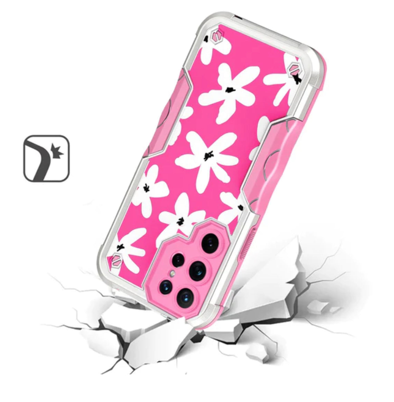 Samsung S23 Ultra Tough Strong Dual Layer Flat Hybrid Case Cover