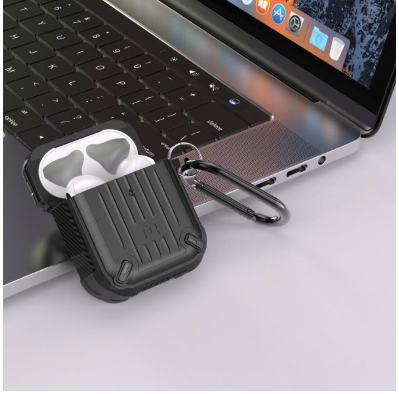 MYBAT PRO ARMOR SERIES CASE FOR APPLE AIRPODS WITH WIRELESS CHARGING CASE - BLACK