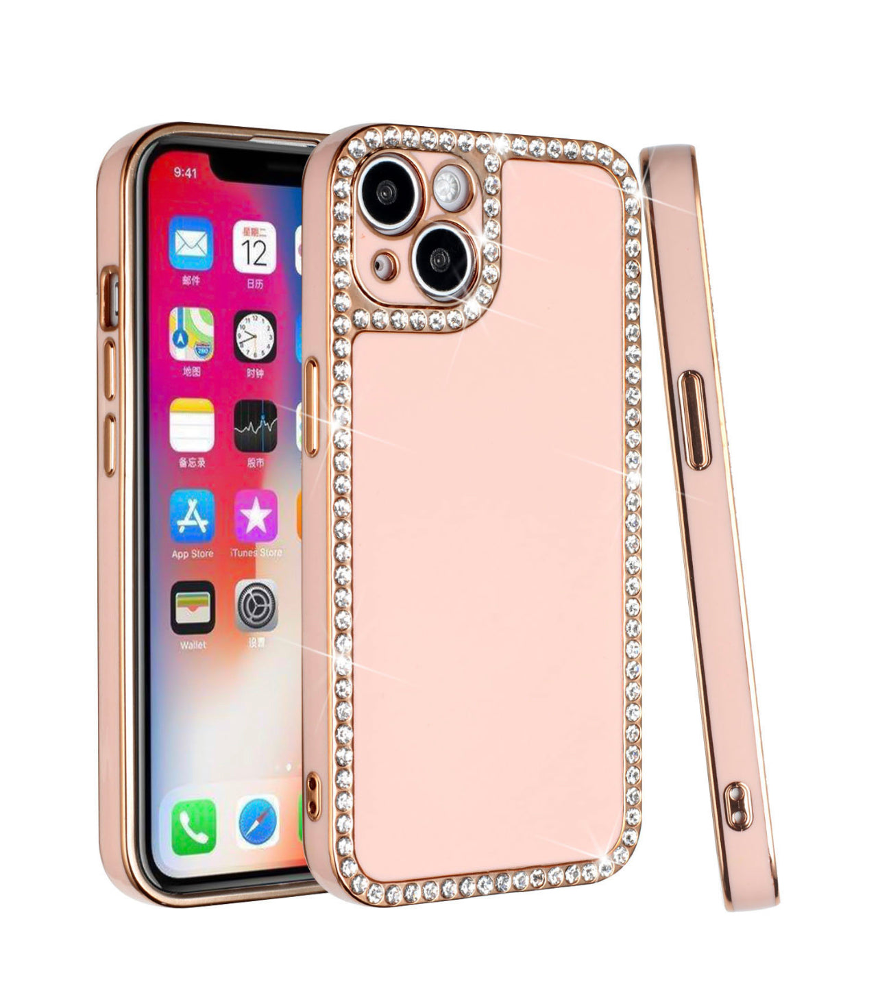 iPhone 13 Pro Max Big Diamond All Around TPU Hybrid Case