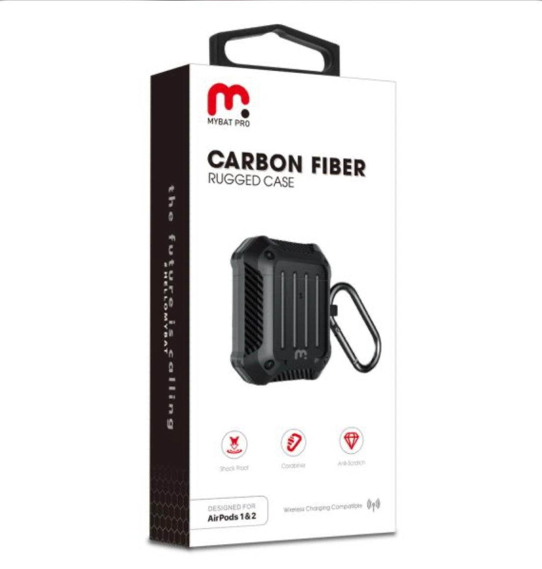 MYBAT PRO CARBON FIBER SERIES CASE FOR APPLE AIRPODS - BLACK