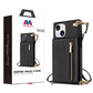 Suspend Wallet Cover (with Lanyard) for Apple iPhone 13 (6.1) - Black