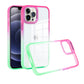 iPhone 14 PRO 6.1" Radiant Two Tone Transparent Thick Hybrid Case Cover - Hot Pink/Teal