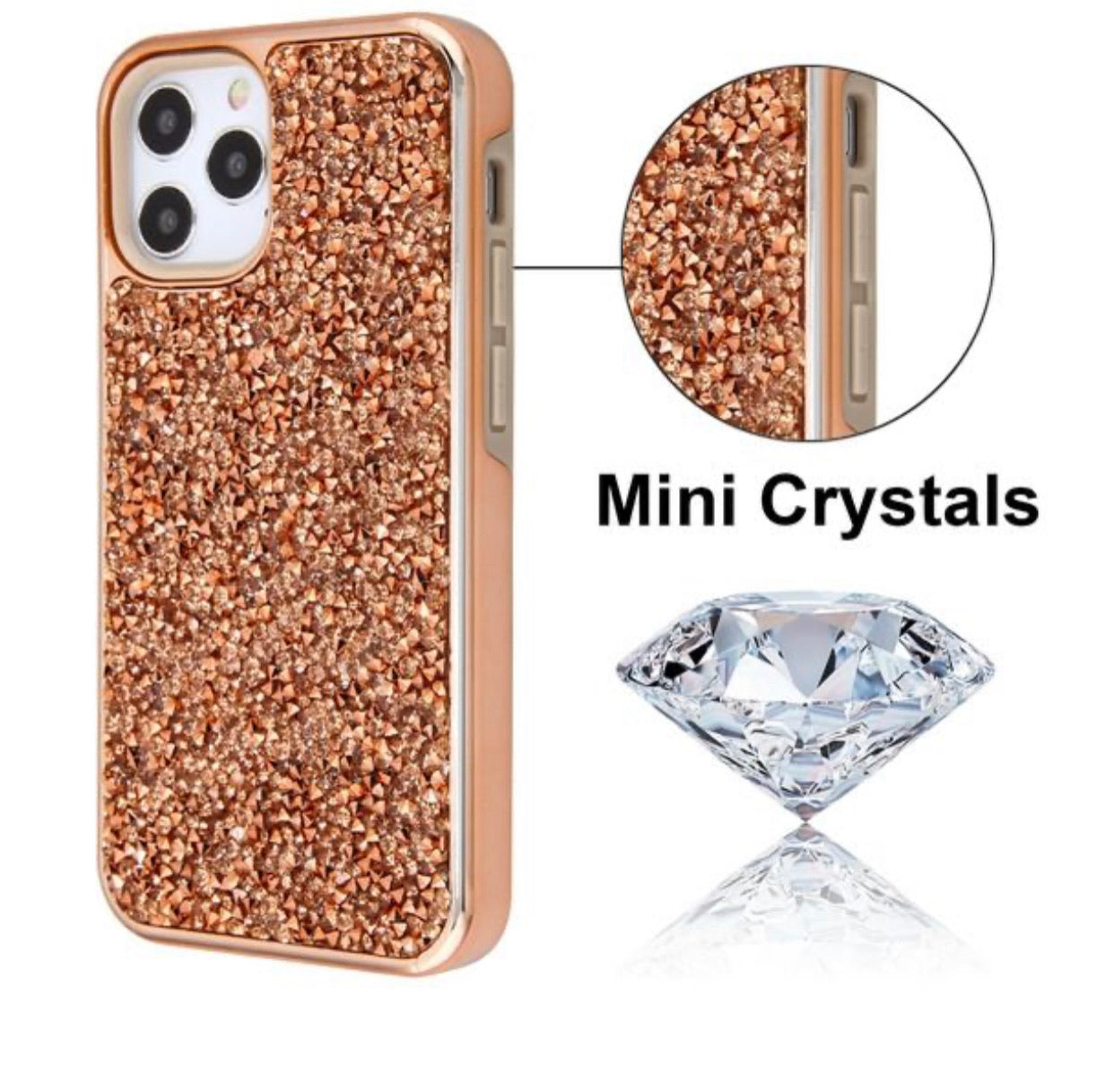 iPhone 12/Pro (6.1) Encrusted Bling Case