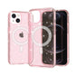 iPhone 13 6.1 MegSafe Compatible Glitter Ultra Thick 3mm Transparent Hybrid Case Cover - Pink