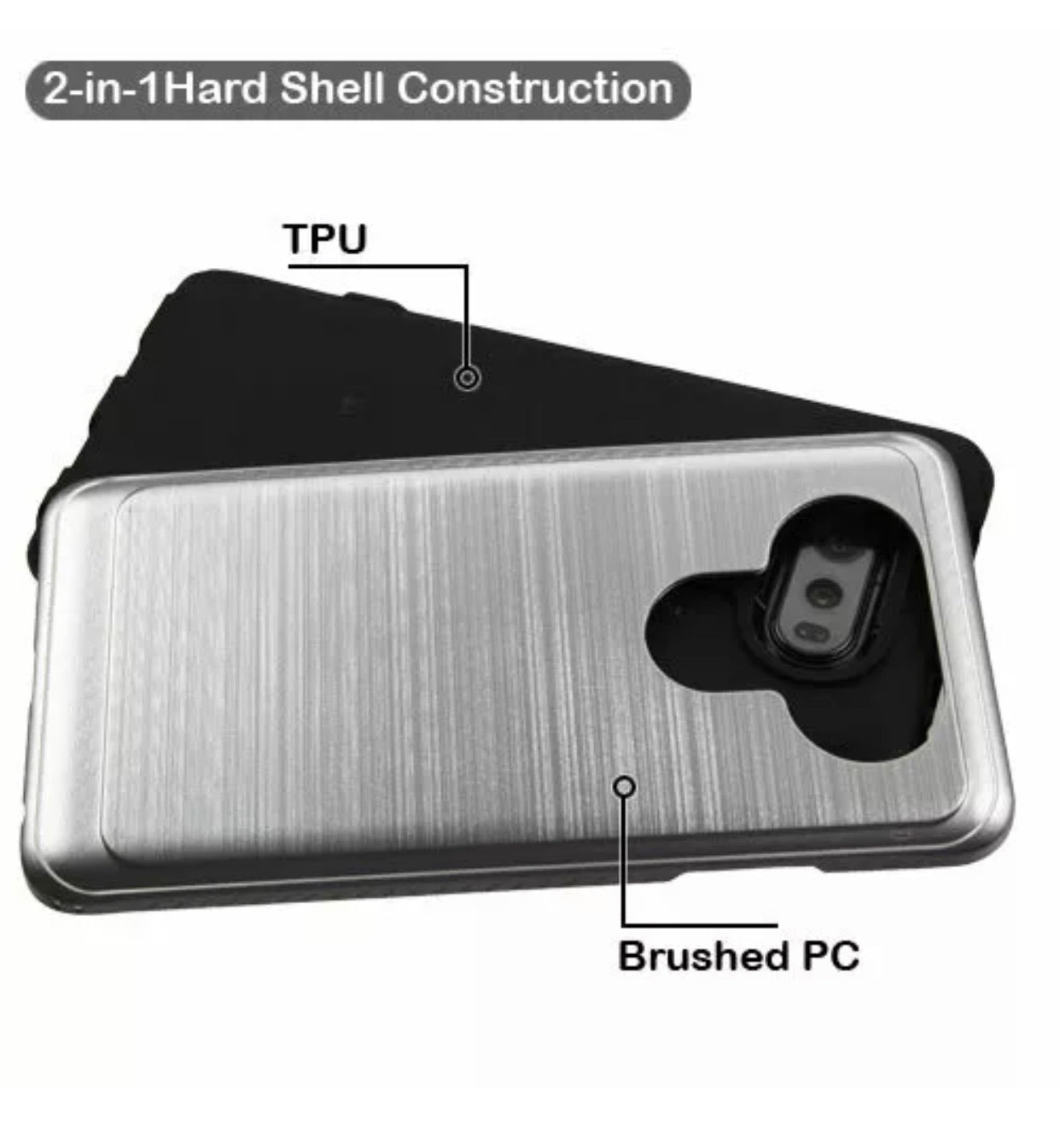 LG K51 Brushed Metallic Hybrid Case