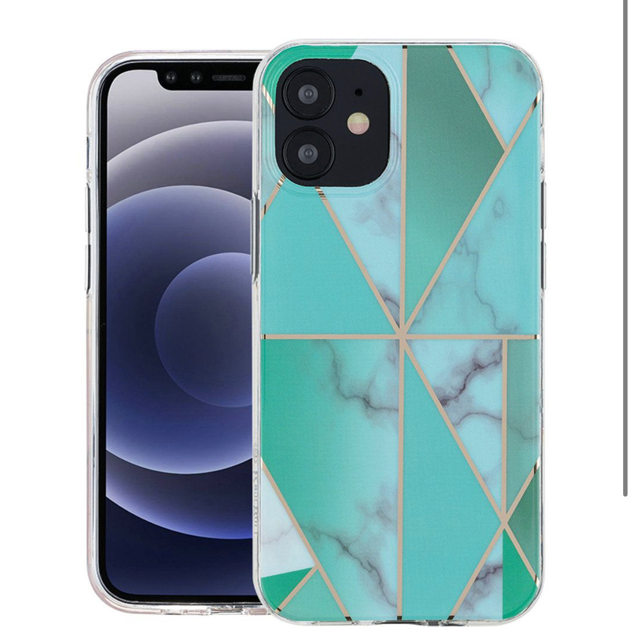 iPhone 12/Pro Electroplated Marble Hard TPU Case