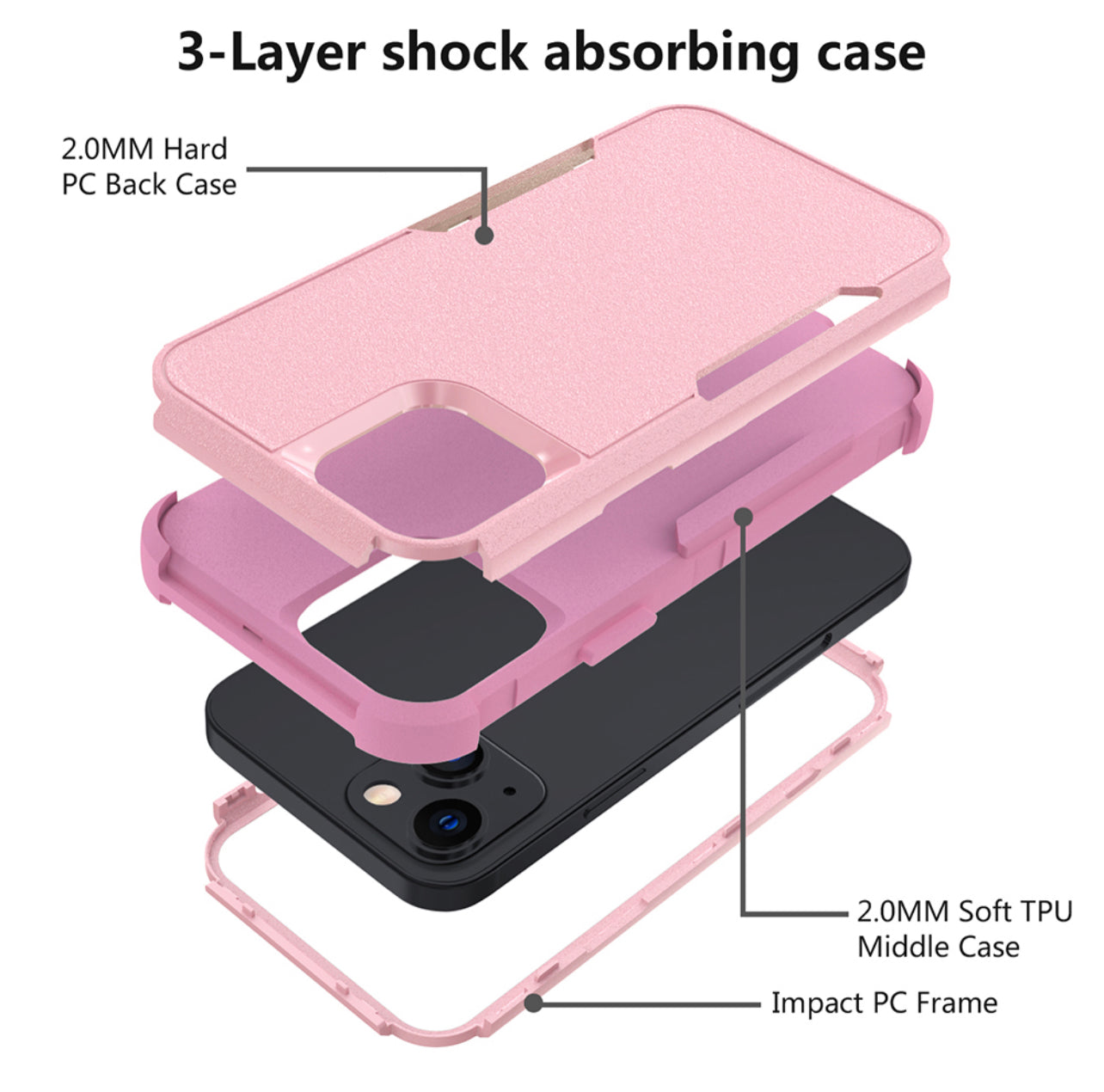 iPhone 13 (6.1) Heavy Duty Hybrid Case