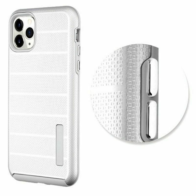 Apple iPhone 11 Silver Dots Textured/Iron Gray Fusion Case Cover